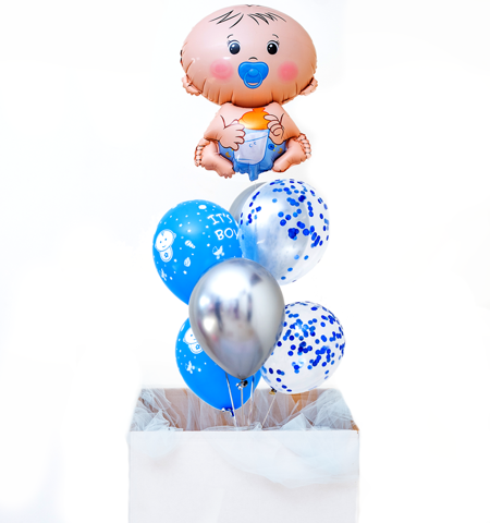 Bukiet balonowy BABY SHOWER CHŁOPIEC